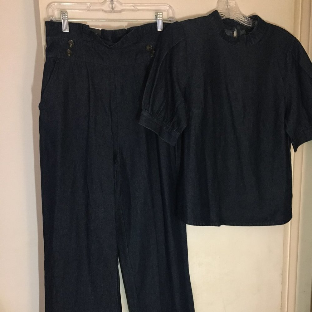 PALAZZO DENIM SET